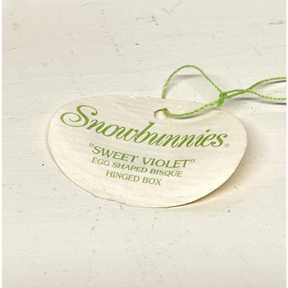 Department 56 Snowbunnies Sweet Violet Hinged Egg Box